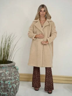 Abrigos Y Chaquetas|Chaquetas De Mujer-Mariquita Trasquilá ABRIGO TEDDY LARGO