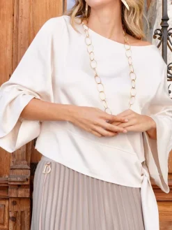 Blusas Y Camisas De Mujer|Blusas Y Tops De Fiesta-Mariquita Trasquilá BLUSA LAZO ALBORADA