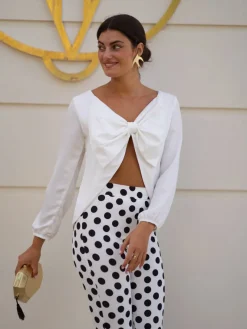 Blusas Y Tops De Fiesta-Mariquita Trasquilá BLUSA LAZO M.T.