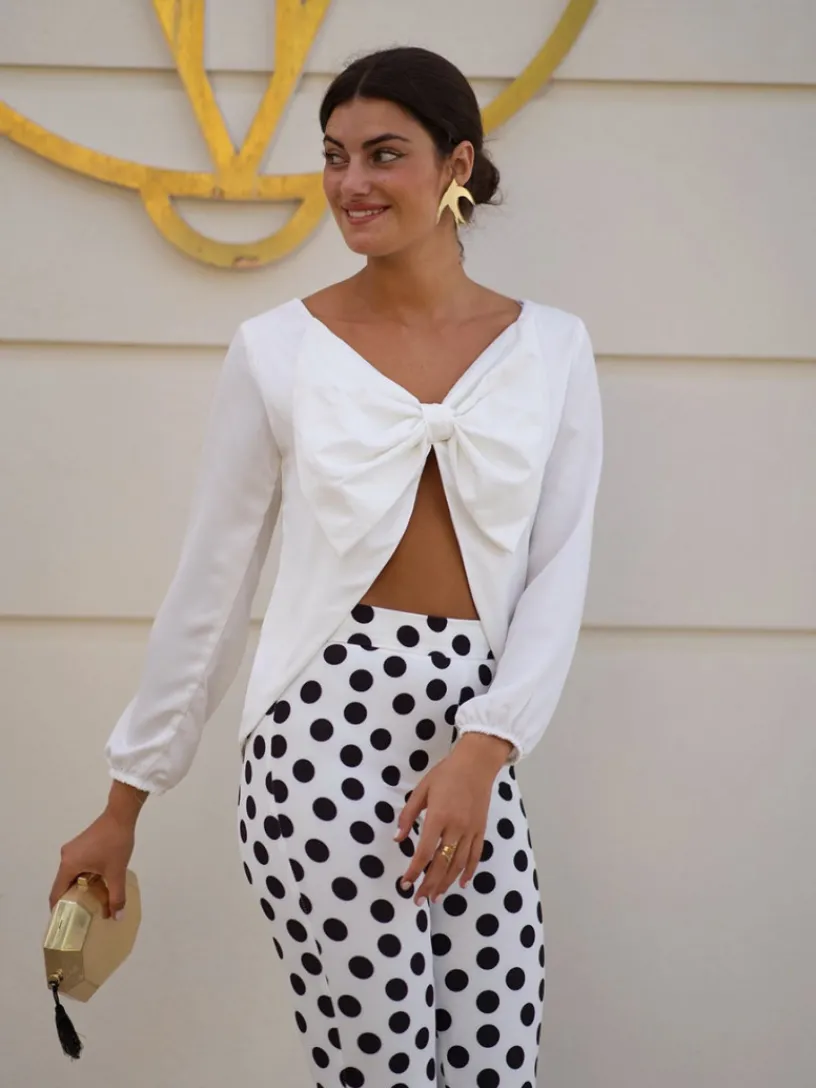 Blusas Y Tops De Fiesta-Mariquita Trasquilá BLUSA LAZO M.T.