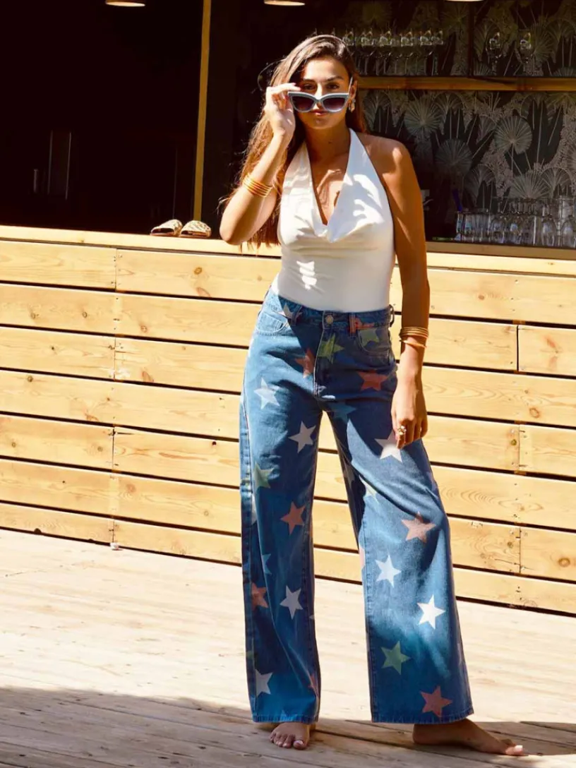 Blusas Y Camisas De Mujer|Blusas Y Tops De Fiesta-Mariquita Trasquilá BODY ESCOTE CASCADA