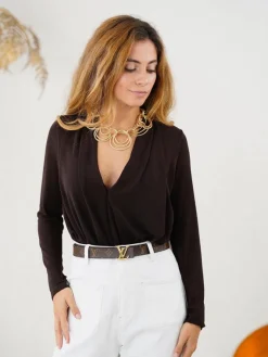 Blusas Y Camisas De Mujer|Blusas Y Tops De Fiesta-Mariquita Trasquilá BODY ESCOTE V