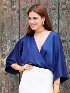 Blusas Y Tops De Fiesta-Mariquita Trasquilá BODY SATINADO MARSELLA