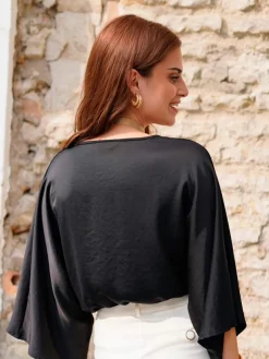 Blusas Y Tops De Fiesta-Mariquita Trasquilá BODY SATINADO MARSELLA