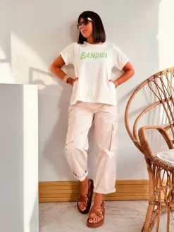 Camisetas De Mujer-Mariquita Trasquilá CAMISETA BANDIDA Blanco