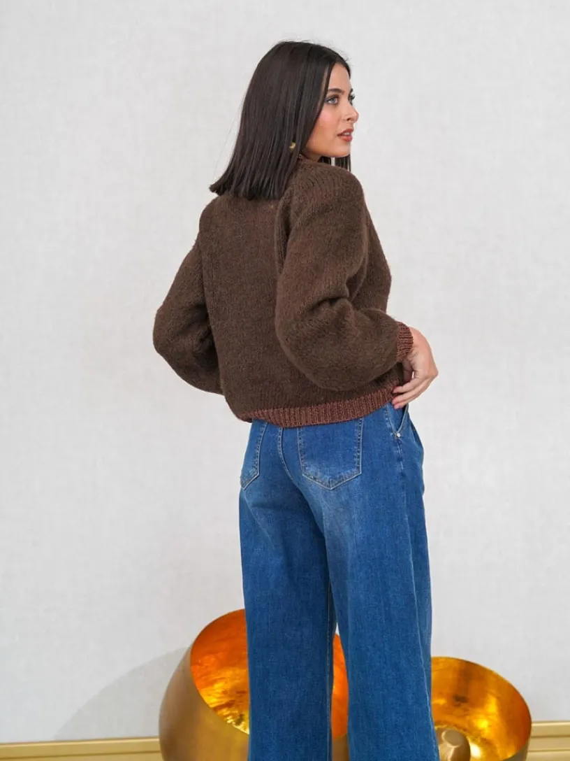 Jerséis Y Sudaderas De Mujer-Mariquita Trasquilá CARDIGAN CONTRASTE BRILLI