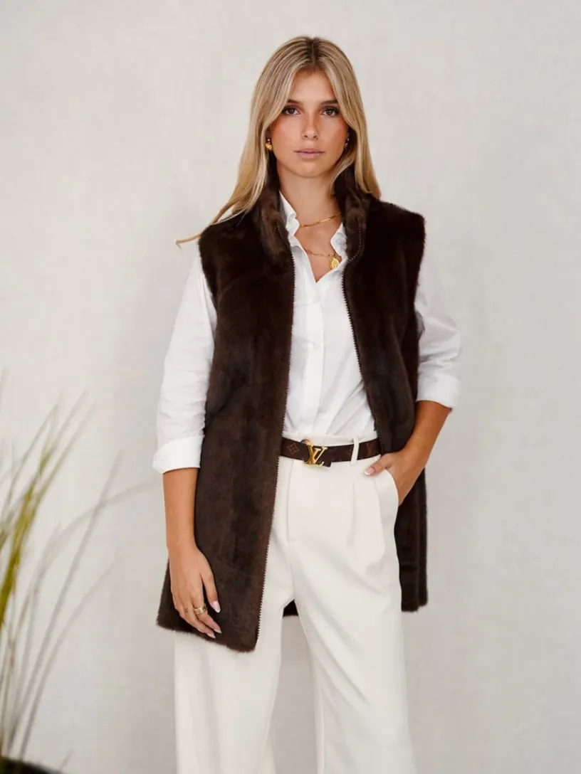 Abrigos Y Chaquetas|Chaquetas De Mujer-Mariquita Trasquilá CHALECO PELO SINTETICO