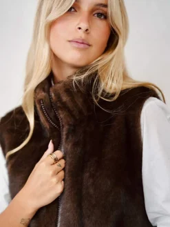 Abrigos Y Chaquetas|Chaquetas De Mujer-Mariquita Trasquilá CHALECO PELO SINTETICO