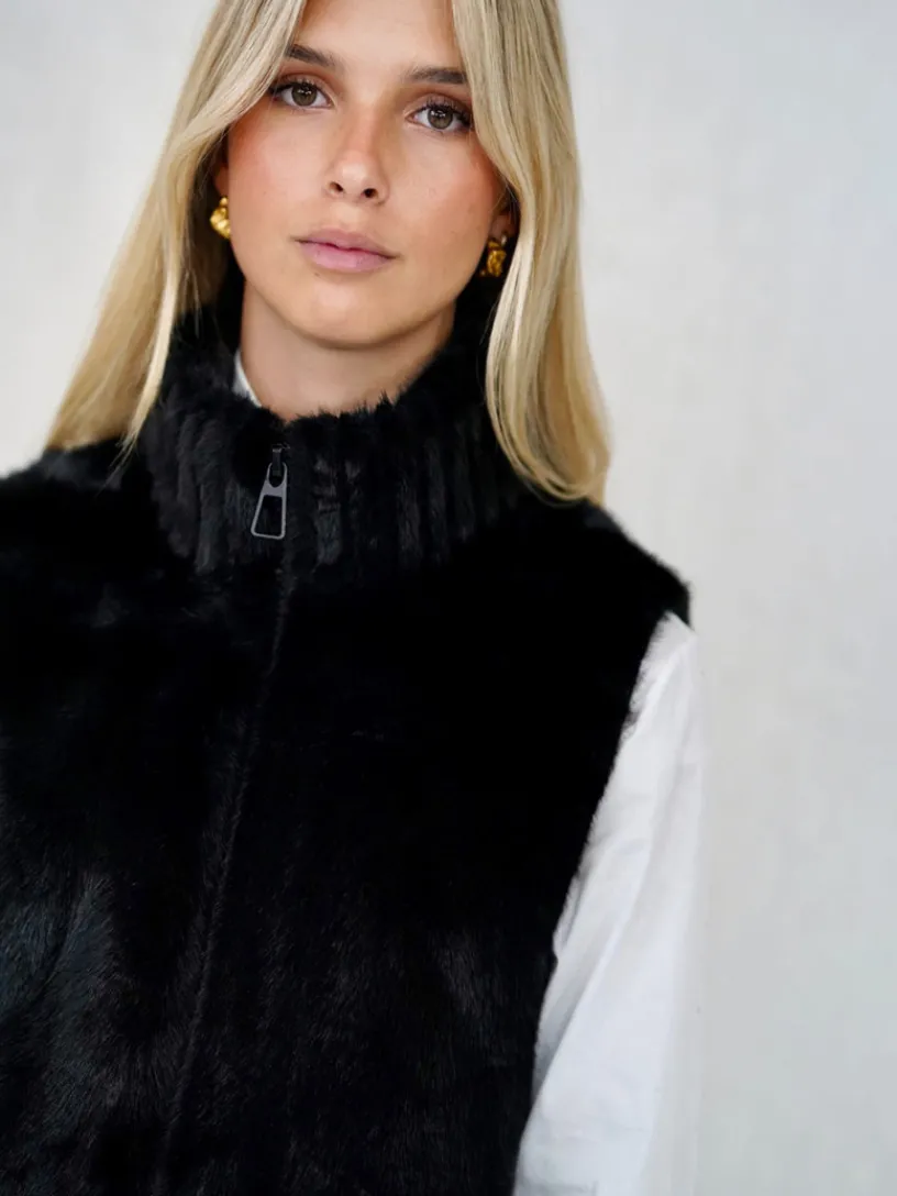 Abrigos Y Chaquetas|Chaquetas De Mujer-Mariquita Trasquilá CHALECO PELO SINTETICO