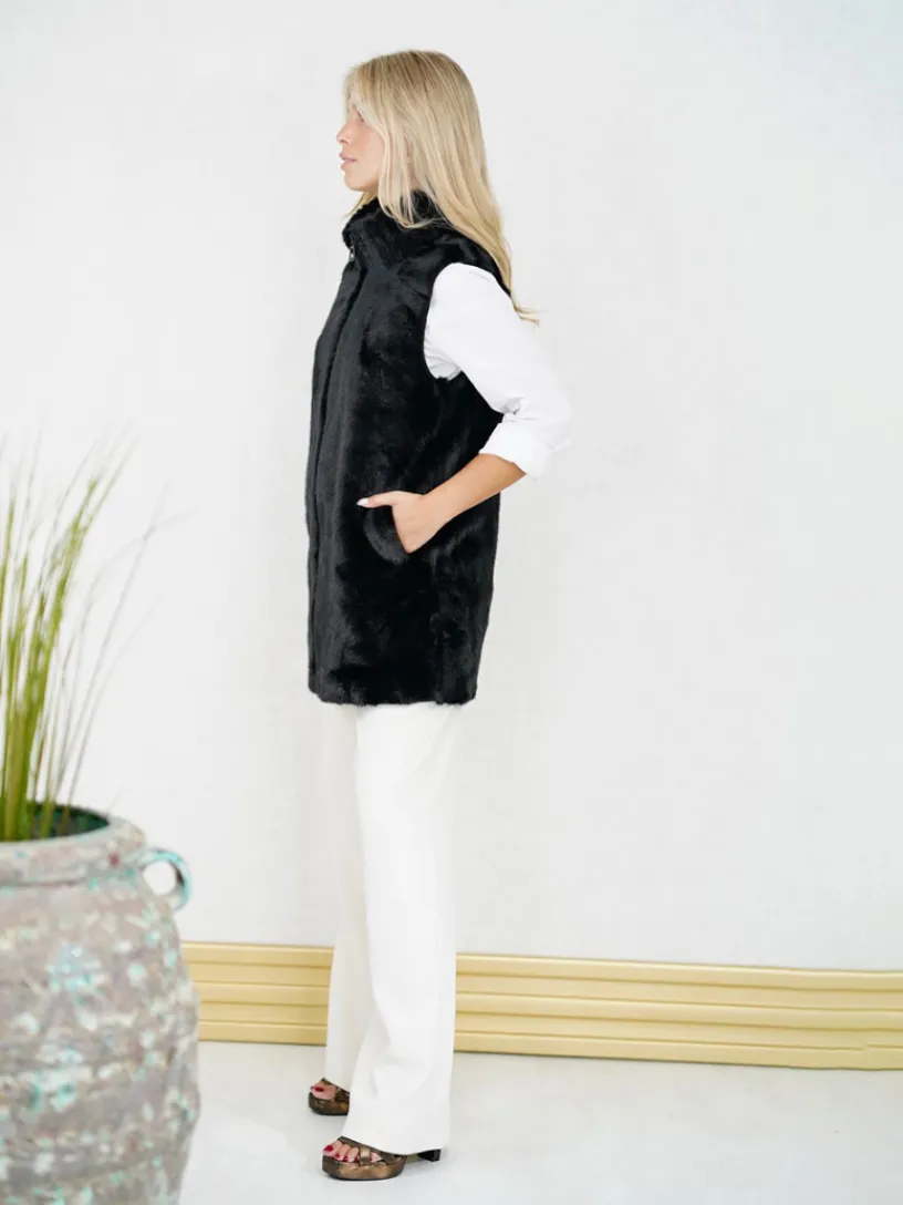 Abrigos Y Chaquetas|Chaquetas De Mujer-Mariquita Trasquilá CHALECO PELO SINTETICO
