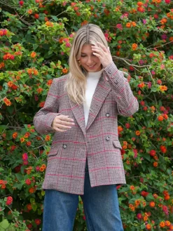 Abrigos Y Chaquetas|Chaquetas De Mujer-Mariquita Trasquilá CHAQUETA TARTAN BeigeTostado
