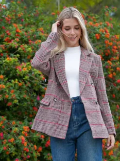 Abrigos Y Chaquetas|Chaquetas De Mujer-Mariquita Trasquilá CHAQUETA TARTAN BeigeTostado