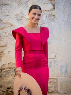 Vestidos Invitadas Boda De Día|Vestidos De Invitada Comunión-Mariquita Trasquilá CONJUNTO SOLERA Rojo