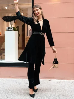 Pantalones De Mujer|Chaquetas De Mujer-Mariquita Trasquilá CONJUNTO TERCIOPELO