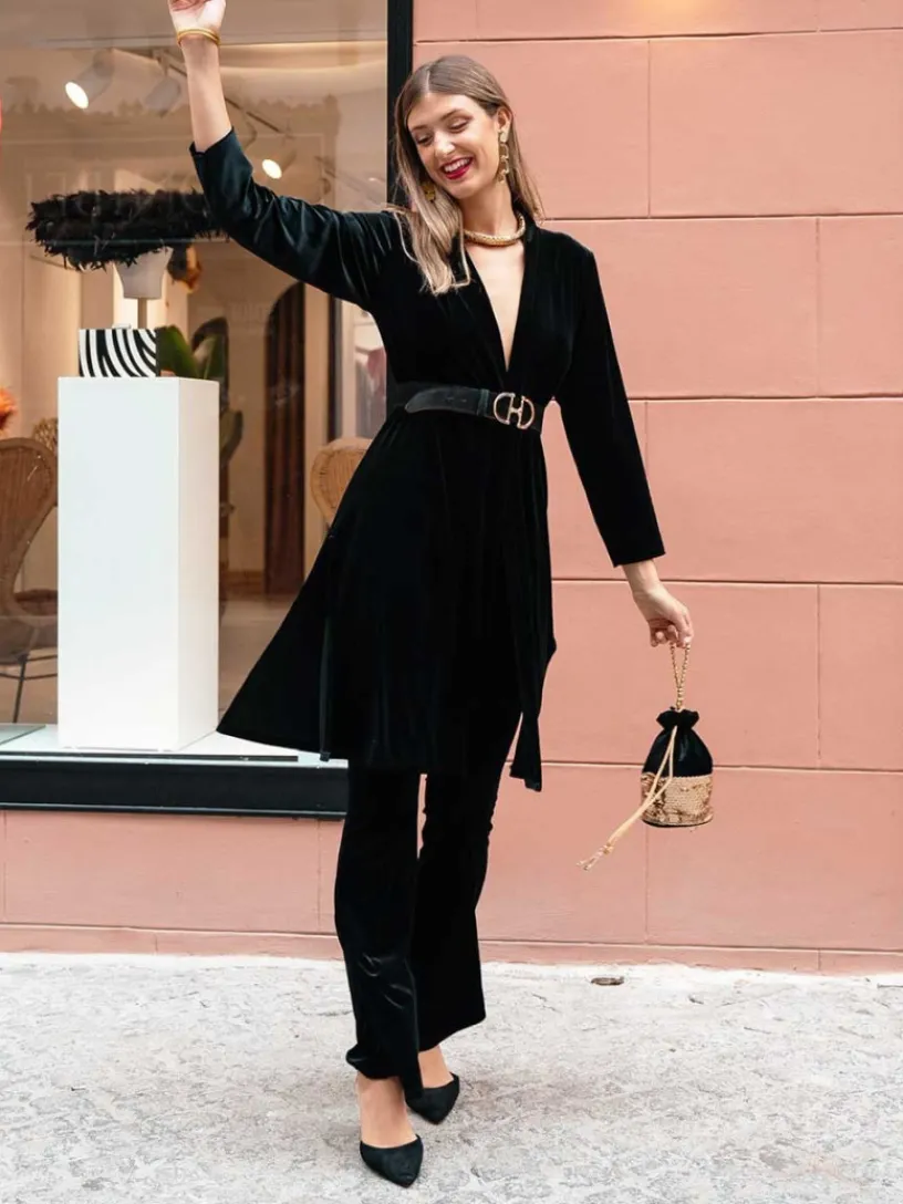 Pantalones De Mujer|Chaquetas De Mujer-Mariquita Trasquilá CONJUNTO TERCIOPELO