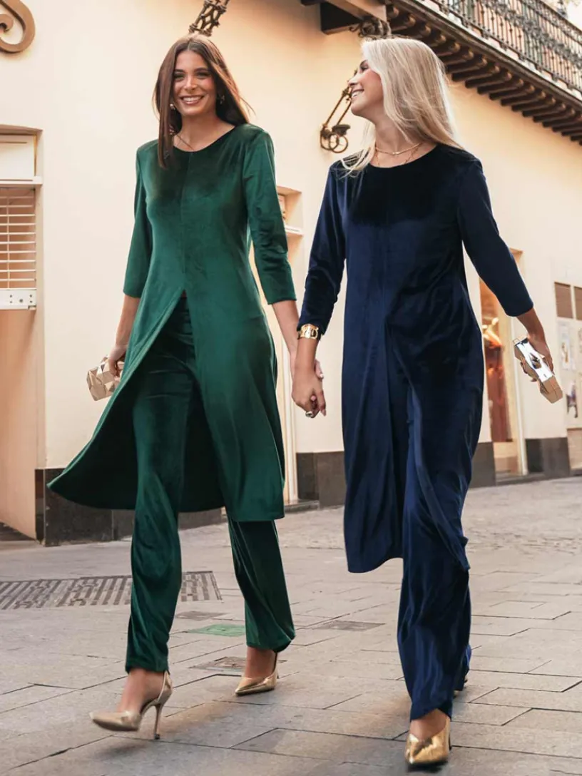 Trajes De Chaqueta|Invitadas -50 €-Mariquita Trasquilá CONJUNTO TERCIOPELO GLORIA