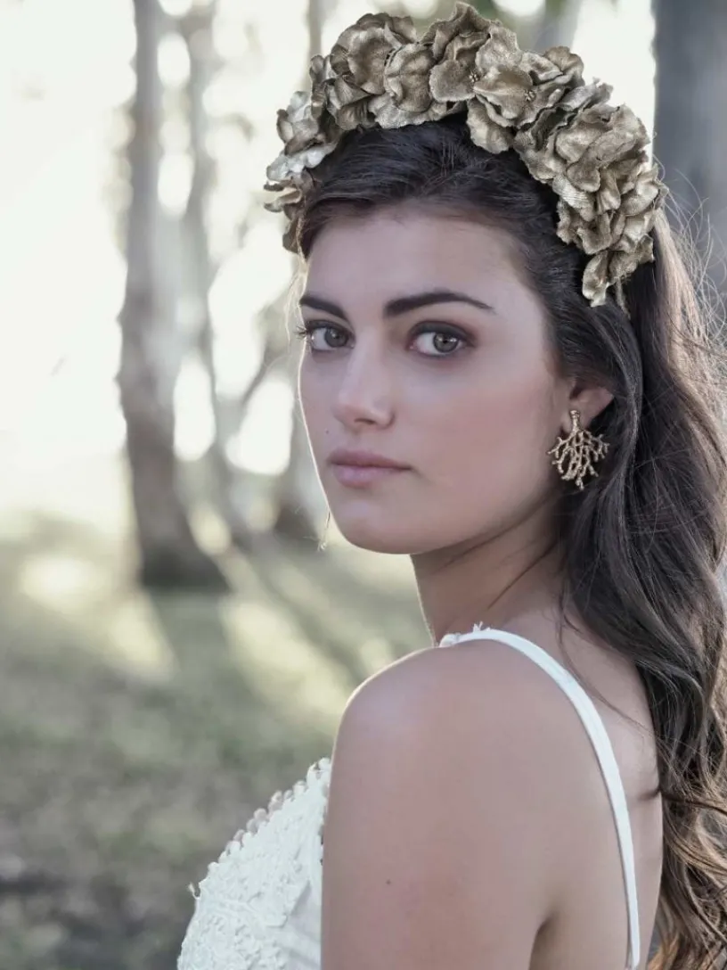 Diademas|Tocados-Mariquita Trasquilá DIADEMA DORADA TARFIA Dorado