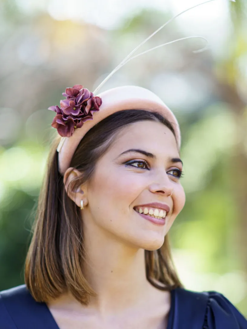 Diademas|Tocados-Mariquita Trasquilá DIADEMA FLORES BONTE RosaNude