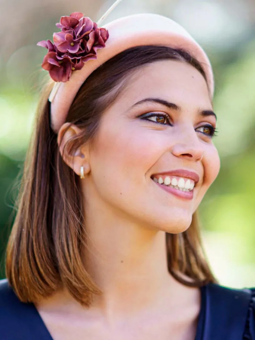 Diademas|Tocados-Mariquita Trasquilá DIADEMA FLORES BONTE RosaNude