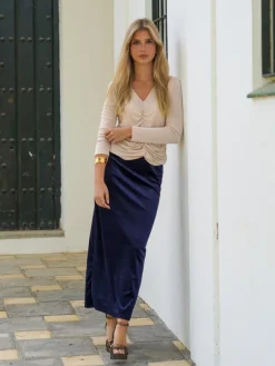 Faldas De Mujer|Vestidos De Terciopelo-Mariquita Trasquilá FALDA TERCIOPELO MIDI