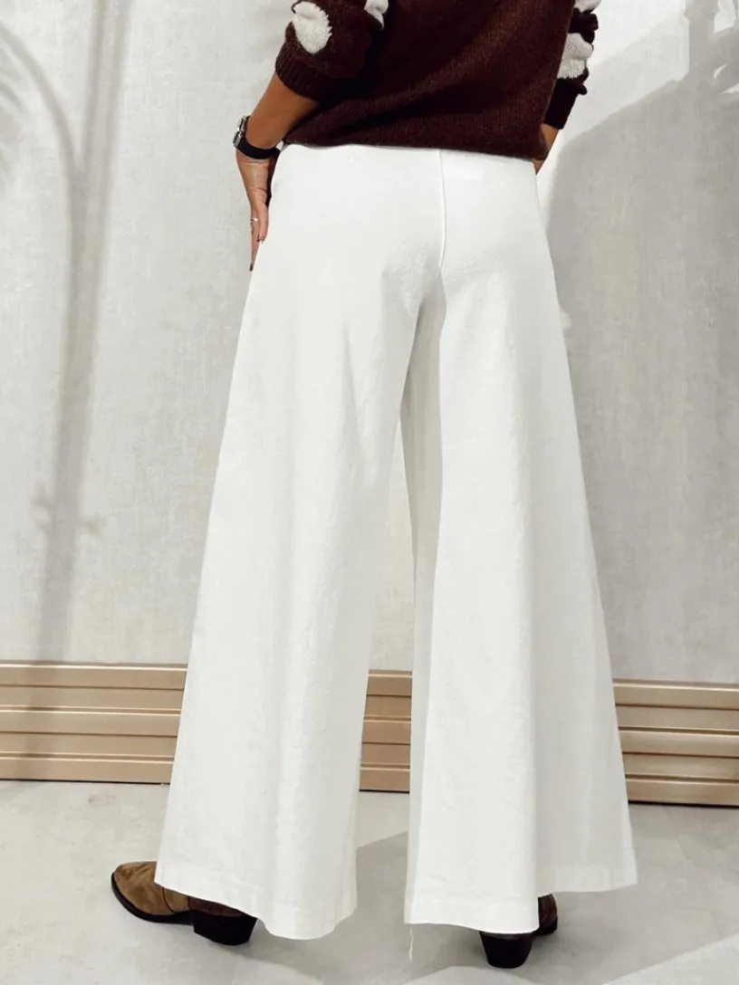 Pantalones De Mujer-Mariquita Trasquilá JEANS MAXI ACINTURADO