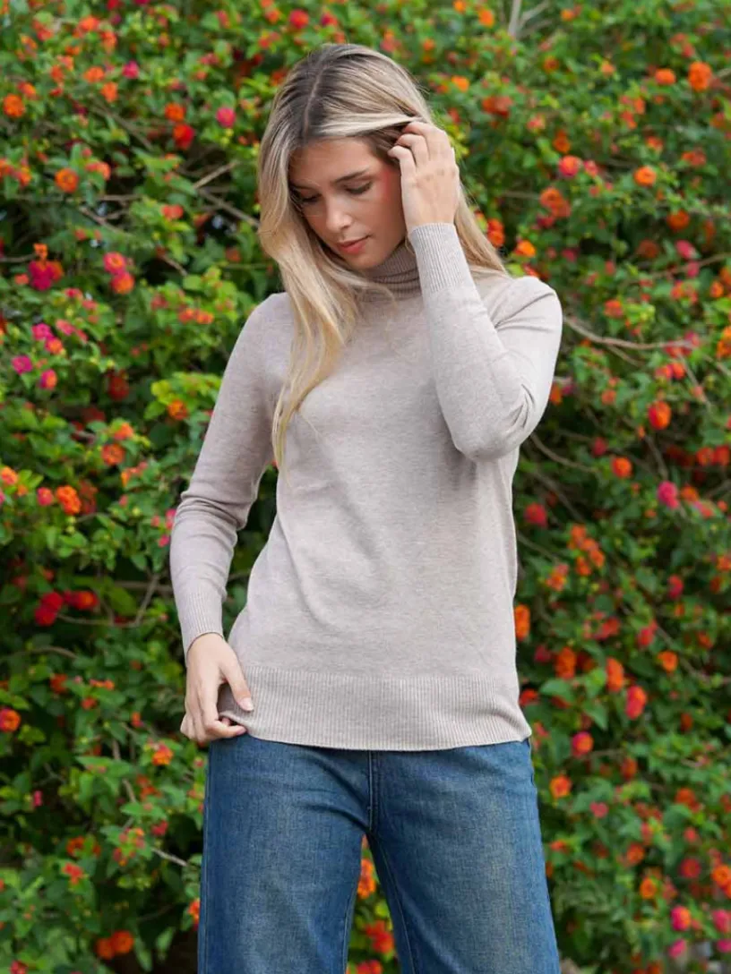 Camisetas De Mujer|Jerséis Y Sudaderas De Mujer-Mariquita Trasquilá JERSEY BASIC CUELLO ALTO