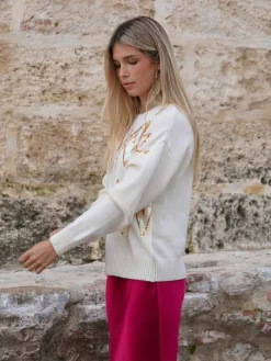 Jerséis Y Sudaderas De Mujer-Mariquita Trasquilá JERSEY ZIGZAG PAILLETES
