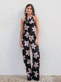 Vestidos De Mujer|Monos De Fiesta-Mariquita Trasquilá MONO ESTRELLAS Negro