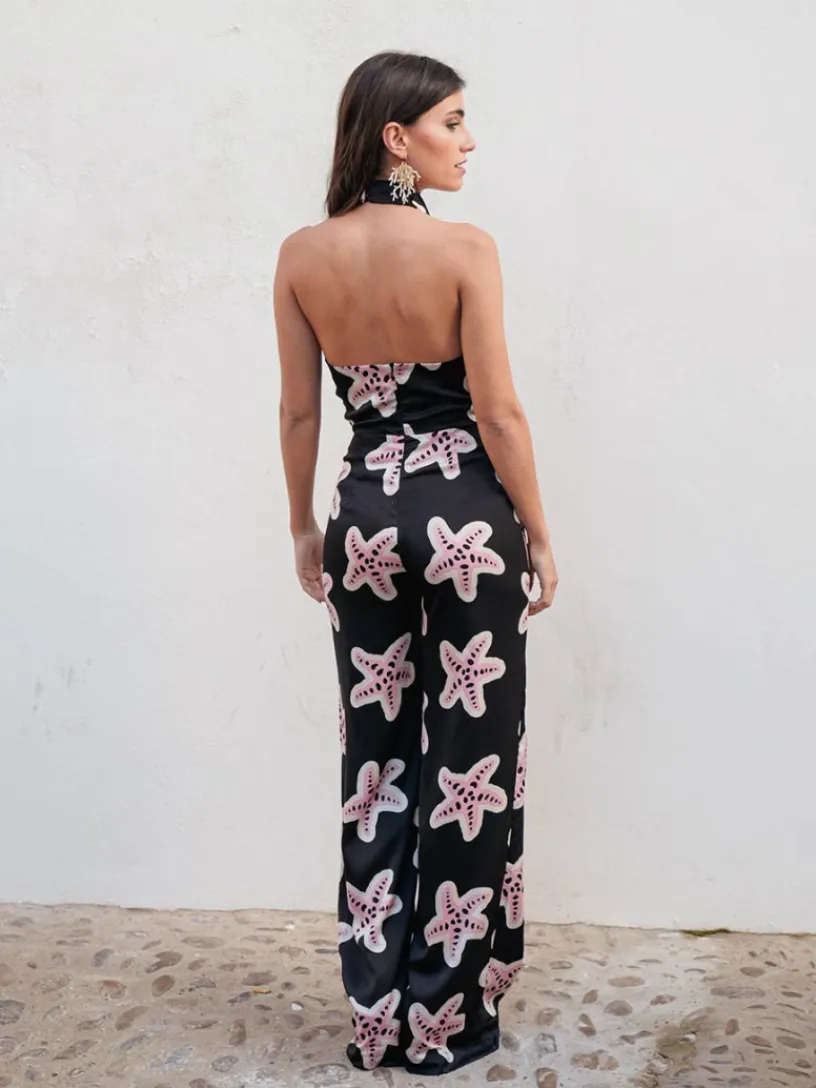Vestidos De Mujer|Monos De Fiesta-Mariquita Trasquilá MONO ESTRELLAS Negro