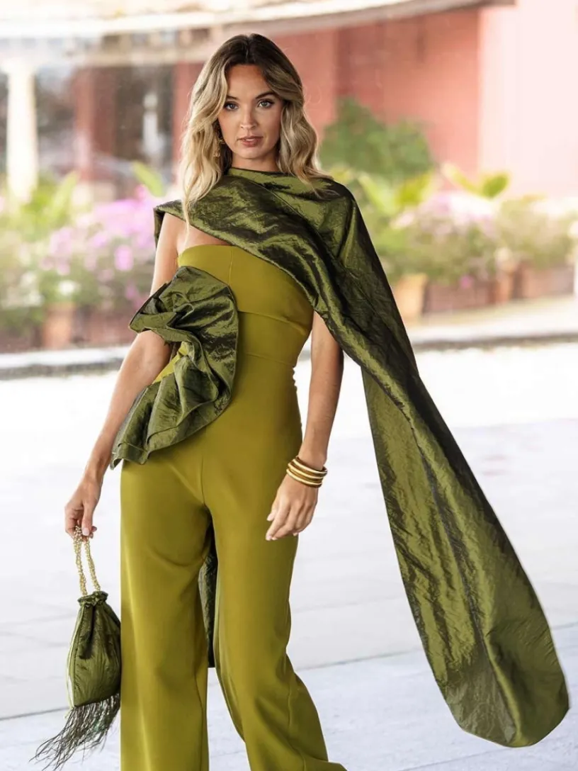 Vestidos De Graduación|Vestido De Puesta De Largo-Mariquita Trasquilá MONO VOLANTE RETAMA