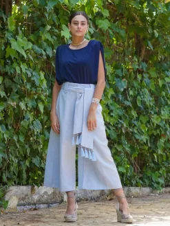 Pantalones De Mujer|Pantalones De Fiesta-Mariquita Trasquilá PANTALON CORSARIO PALAZZO