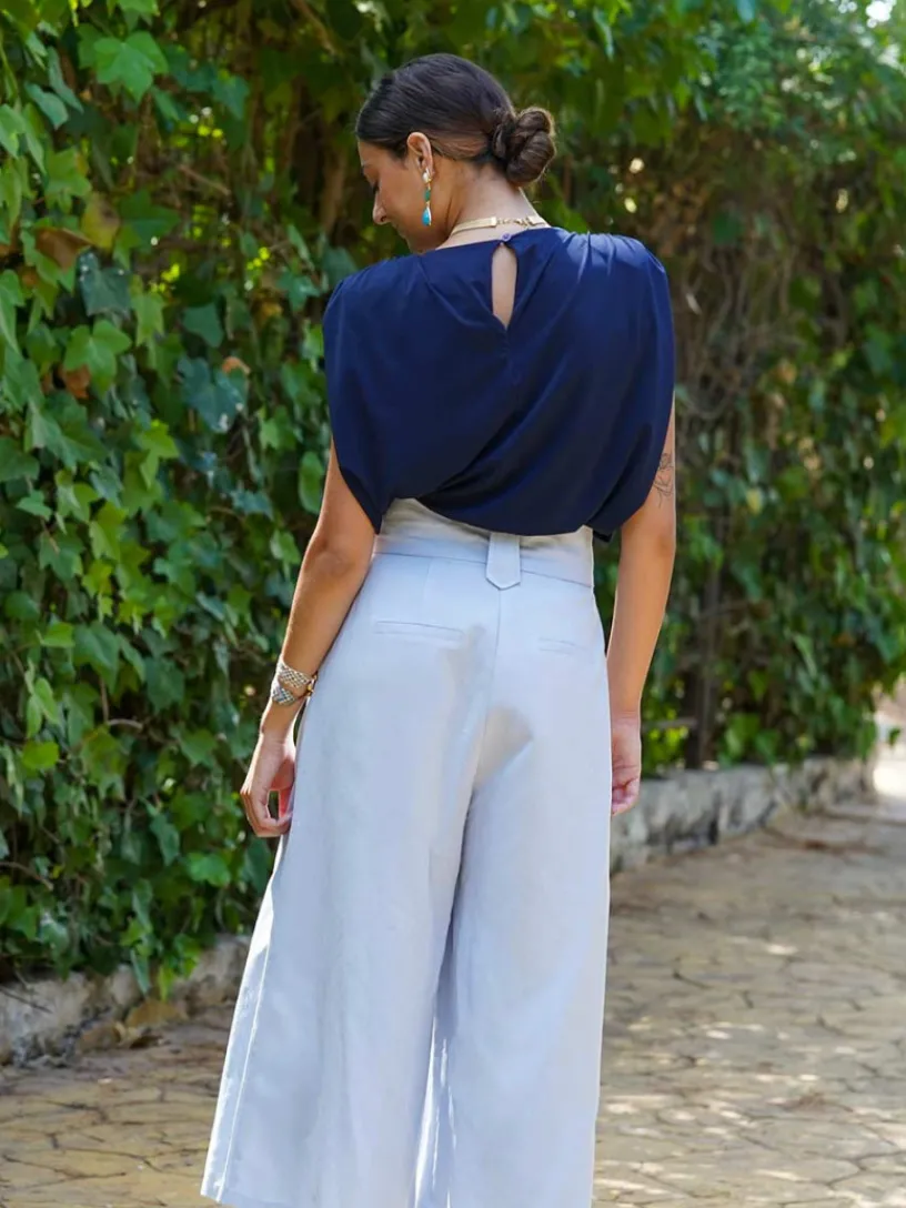 Pantalones De Mujer|Pantalones De Fiesta-Mariquita Trasquilá PANTALON CORSARIO PALAZZO