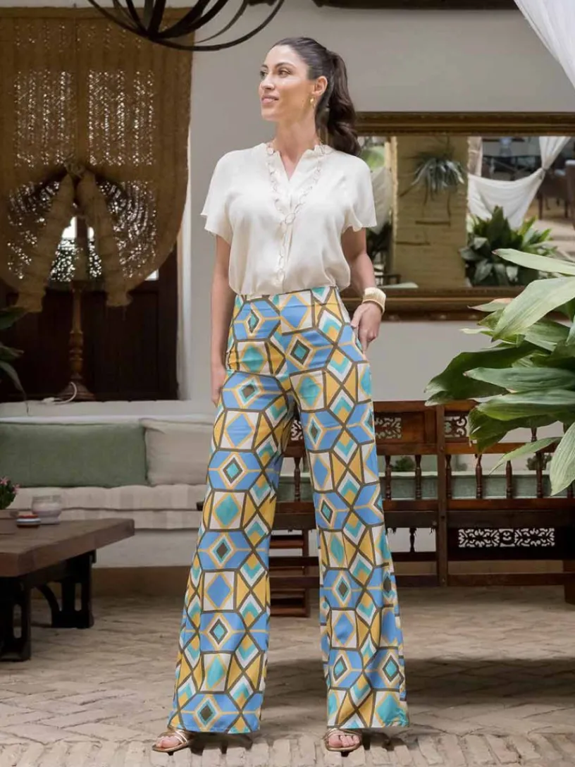 Pantalones De Mujer|Pantalones De Fiesta-Mariquita Trasquilá PANTALON DEBA AmarilloMostaza