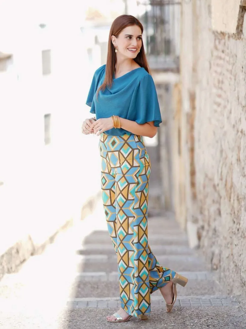 Pantalones De Mujer|Pantalones De Fiesta-Mariquita Trasquilá PANTALON DEBA AmarilloMostaza