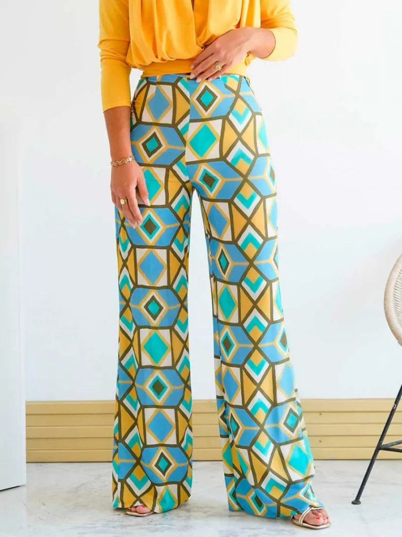 Pantalones De Mujer|Pantalones De Fiesta-Mariquita Trasquilá PANTALON DEBA AmarilloMostaza