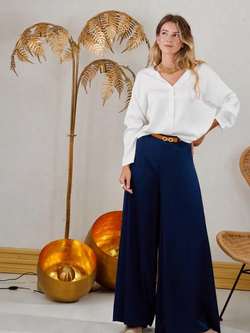 Pantalones De Mujer|Pantalones De Fiesta-Mariquita Trasquilá PANTALON PALAZZO DUNA