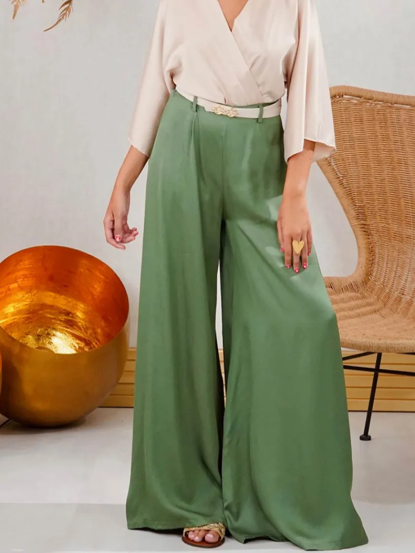 Pantalones De Mujer|Pantalones De Fiesta-Mariquita Trasquilá PANTALON PALAZZO DUNA