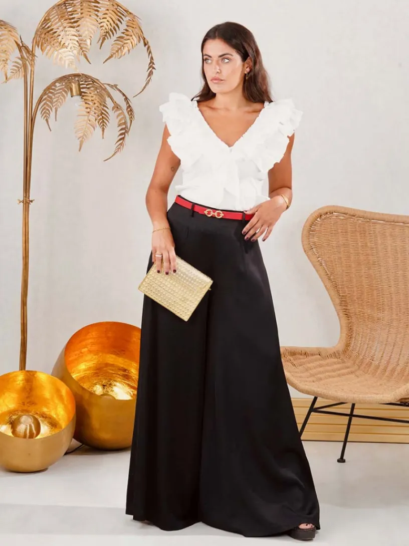 Pantalones De Mujer|Pantalones De Fiesta-Mariquita Trasquilá PANTALON PALAZZO DUNA