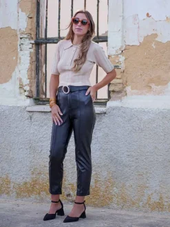 Pantalones De Mujer-Mariquita Trasquilá PANTALON POLIPIEL NAO