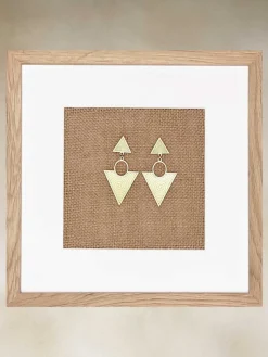 Joyas-Mariquita Trasquilá PENDIENTES METACRILATO TOTEM Dorado