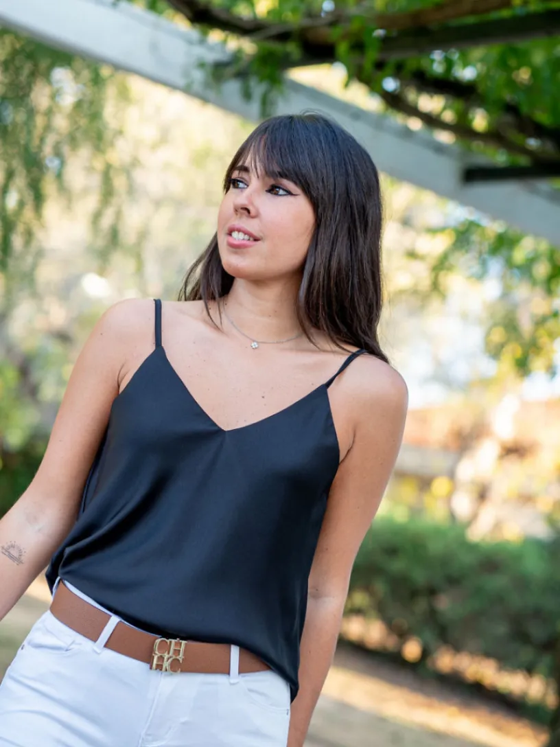 Blusas Y Camisas De Mujer|Blusas Y Tops De Fiesta-Mariquita Trasquilá TOP BASIC LENCERO