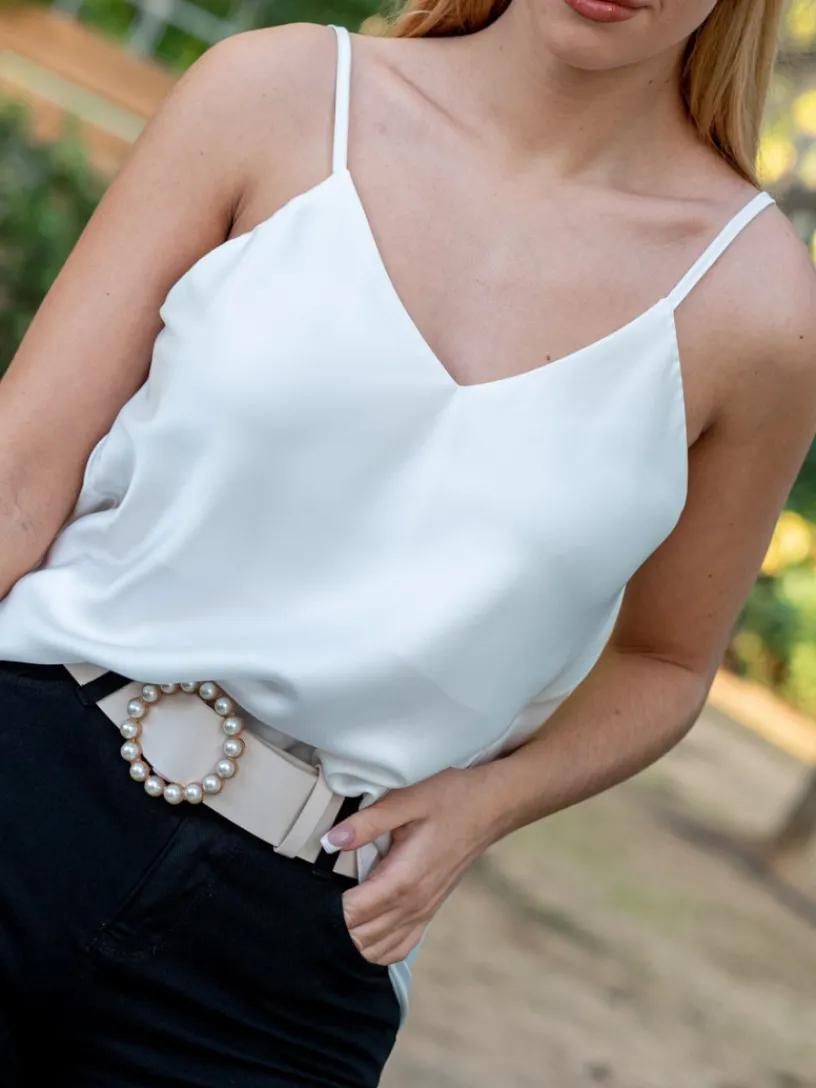 Blusas Y Camisas De Mujer|Blusas Y Tops De Fiesta-Mariquita Trasquilá TOP BASIC LENCERO