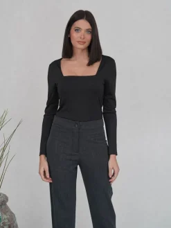 Camisetas De Mujer|Blusas Y Tops De Fiesta-Mariquita Trasquilá TOP ESCOTE CUADRADO