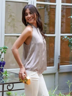 Blusas Y Camisas De Mujer|Blusas Y Tops De Fiesta-Mariquita Trasquilá TOP HALTER RIO