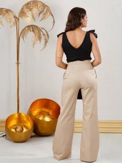 Blusas Y Camisas De Mujer|Blusas Y Tops De Fiesta-Mariquita Trasquilá TOP VOLANTE