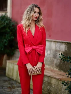 Vestidos De Invitada Comunión|Vestidos De Invitada Bautizo-Mariquita Trasquilá TRAJE MIRABRAS Rojo