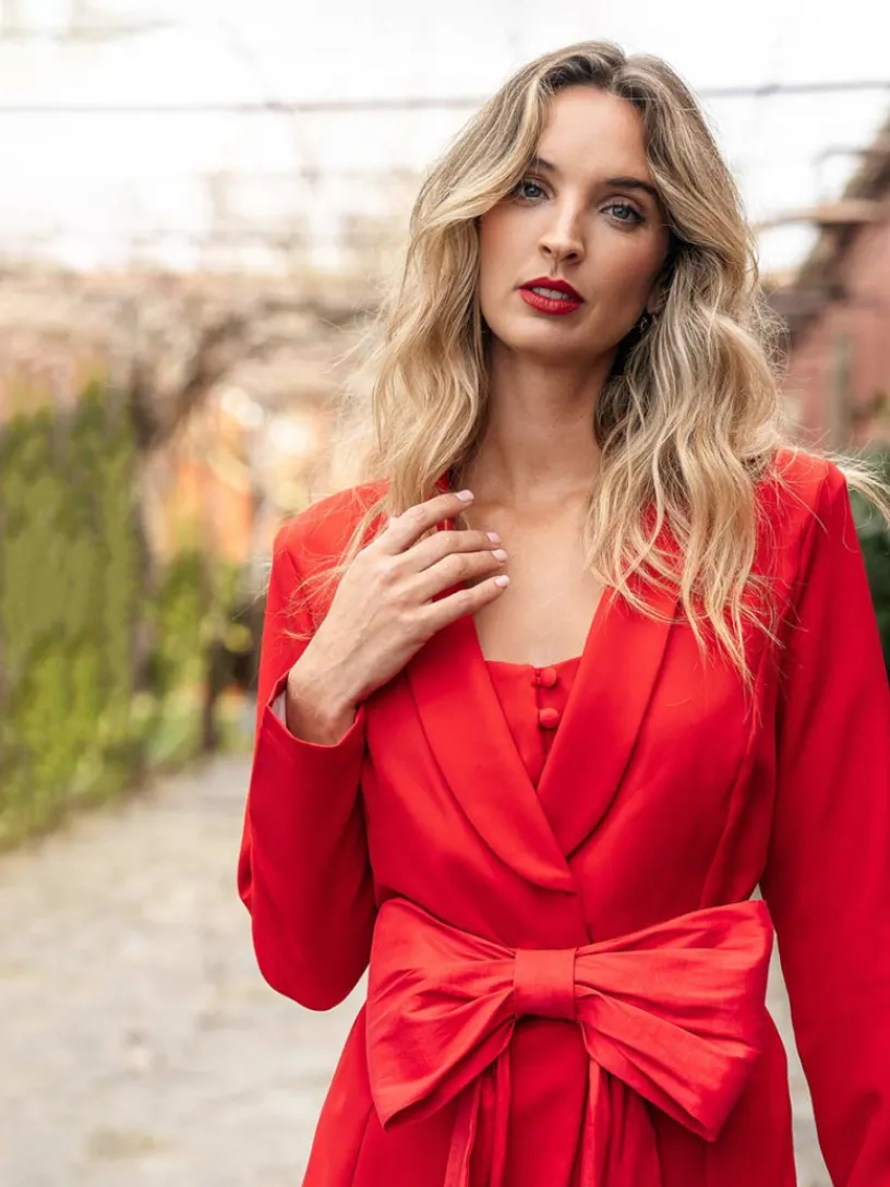 Vestidos De Invitada Comunión|Vestidos De Invitada Bautizo-Mariquita Trasquilá TRAJE MIRABRAS Rojo