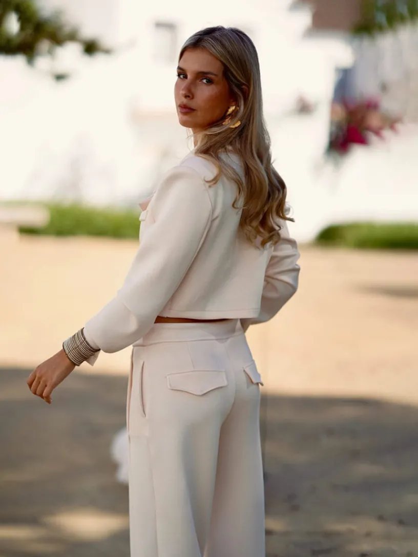 Pantalones De Mujer|Pantalones De Fiesta-Mariquita Trasquilá TRAJE MIRACLE Beige