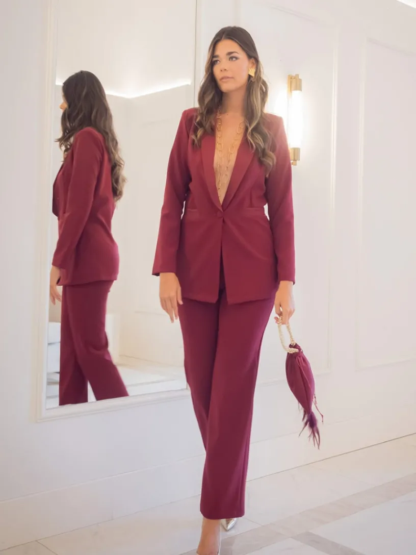 Vestidos De Invitada Comunión|Vestidos De Invitada Bautizo-Mariquita Trasquilá TRAJE ROCALLA Burdeos