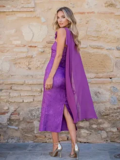 Vestidos Invitadas Boda De Día|Vestidos Cortos De Fiesta-Mariquita Trasquilá VESTIDO AMATISTA Violeta